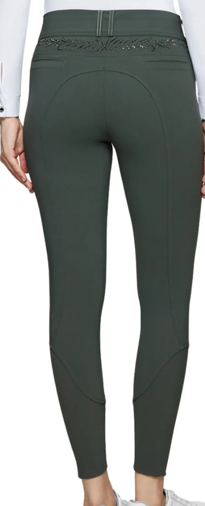 Samshield Ladies Capucine Premium Swarovski Crystal Knee Patch Breech Black SS26