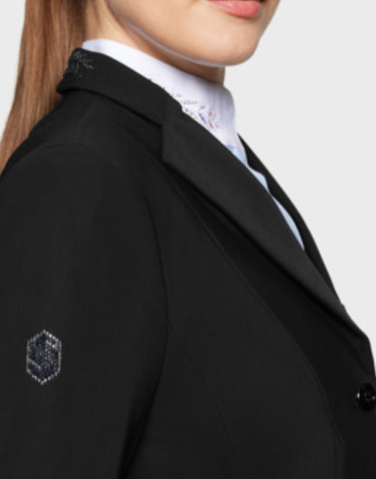 Samshield Ladies Show Coat Victory Flower Swarovski Crystal Regular Black