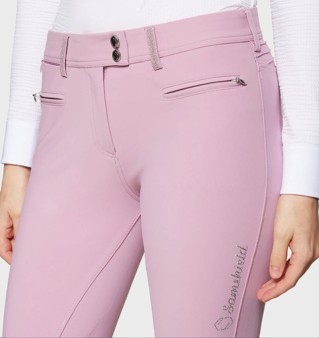 Samshield Ladies Adele Mid Rise Breech Feather Pink with Swarovski Crystal Detail