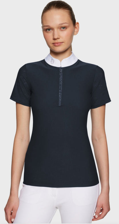 Samshield Ladies Show Shirt Short Sleeve Aloise Air Black Swarovski Crystal p25