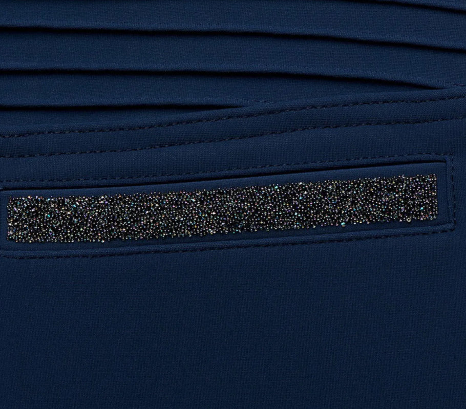 Samshield Ladies Adele Mid Rise Celestial Blue Breech with Swarovski Crystal Detail