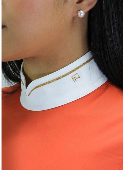 For Horses Iris Lux Tangerine Gold Short Sleeve Show Shirt