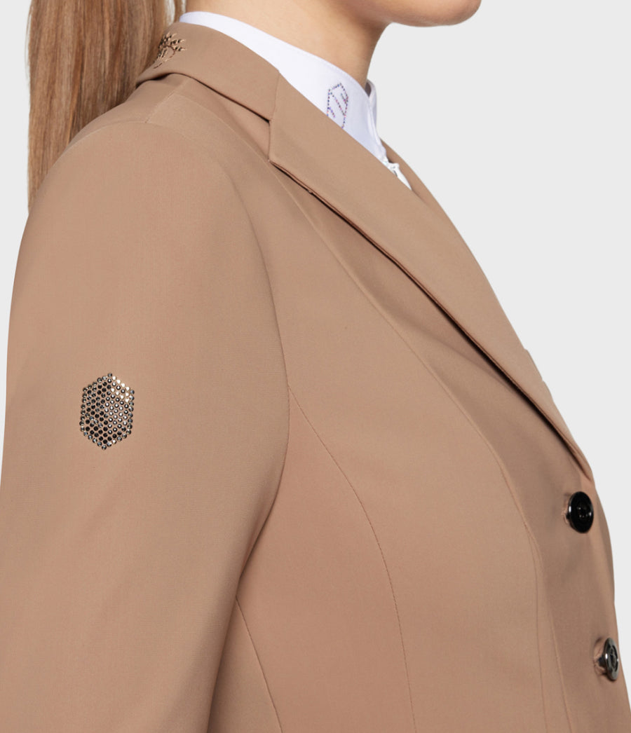 Samshield Ladies Show Coat Victory Flower Swarovski Crystal Regular Camel Brown