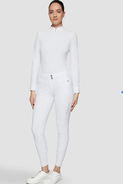 Samshield Ladies Chloe Metal Dots Mid Rise Breech WHITE