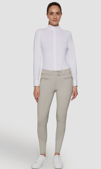 Samshield Ladies Chloe CRYSTAL Mid Rise Breech Beige - Swarovski Crystal