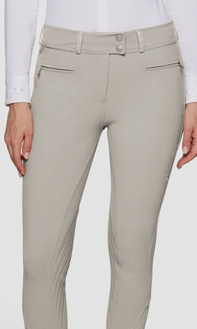 Samshield Ladies Chloe CRYSTAL Mid Rise Breech Beige - Swarovski Crystal