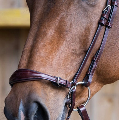 Bridle Drop Noseband Piece for Horse Bridle Italian Leather Jumpin