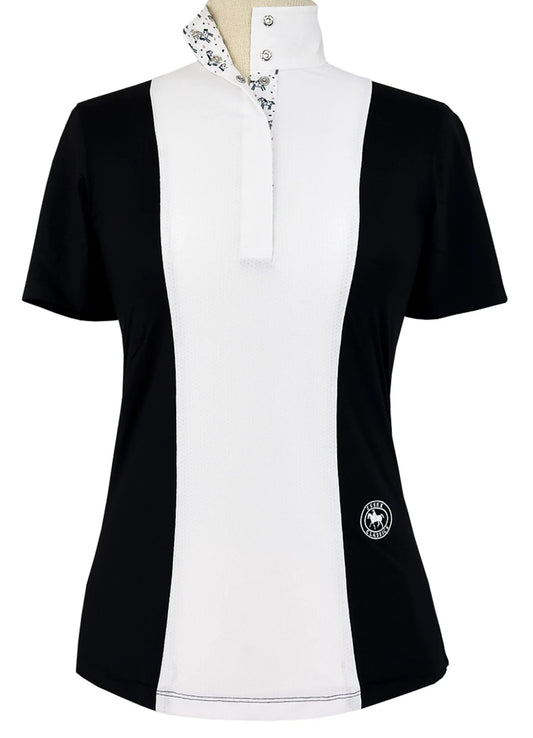 Essex Classics Ladies Luna II Black w/ Unicorns Short Sleeve Performance Show Shirt