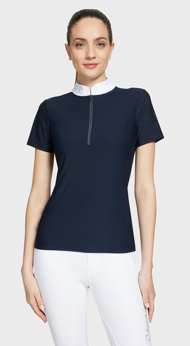Samshield Ladies Show Shirt Short Sleeve Aloise Air Cosmic Blue p25