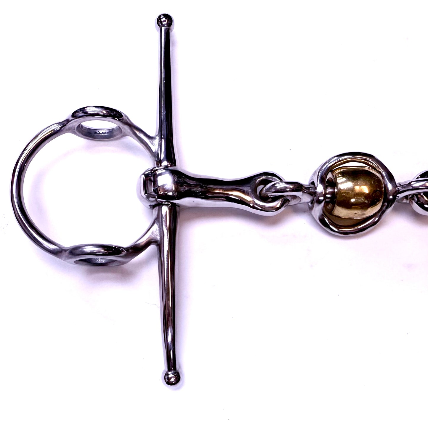 Bit Gag Full Cheek Abbey England French Hanford Elliptical Copper Roller