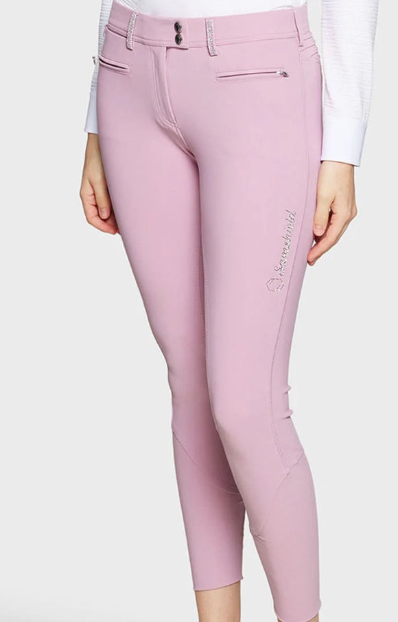 Samshield Ladies Adele Mid Rise Breech Feather Pink with Swarovski Crystal Detail