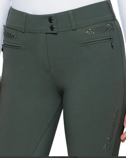 Samshield Ladies Capucine Premium Swarovski Crystal Knee Patch Breech Black SS26