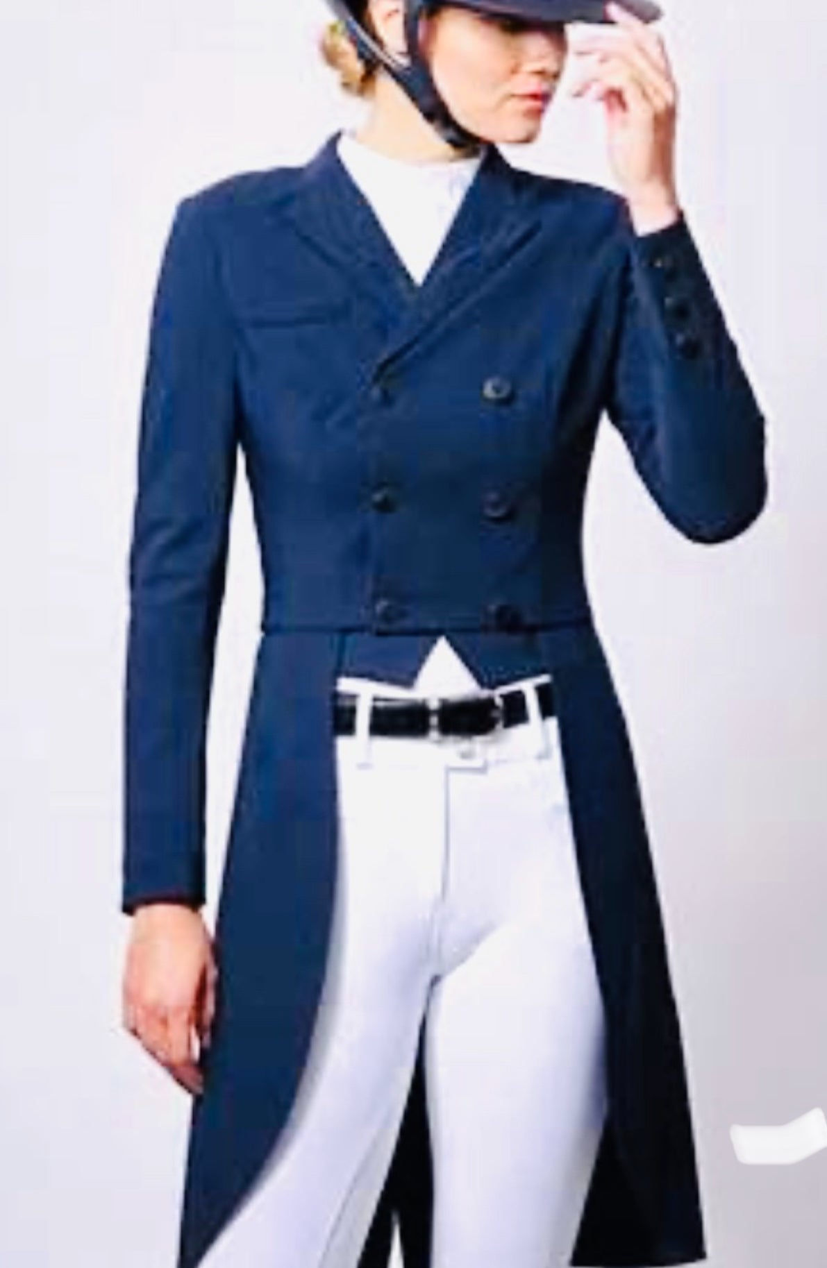 Samshield Ladies Shadbelly Frac Alcantara LIGHT Navy- Perfect for Derby’s or Dressage A25