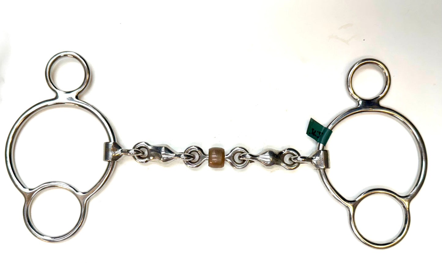 Bit Gag Nelson 1 1/2 Ring Waterford Ball with Copper Roller Avanti Italia Blue Iron