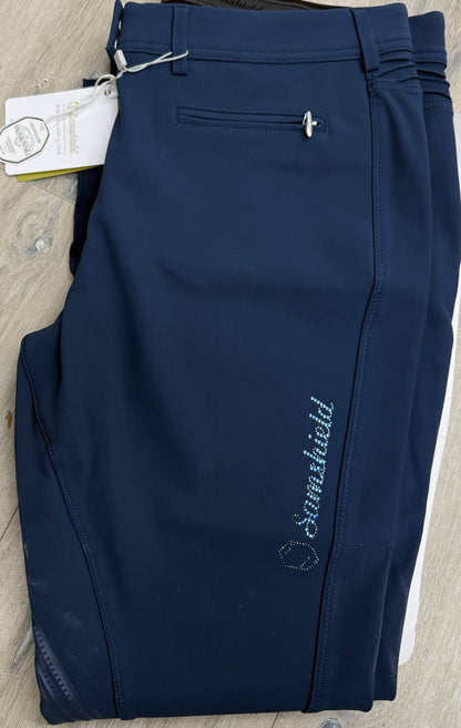 Samshield Ladies Adele Mid Rise Celestial Blue Breech with Swarovski Crystal Detail