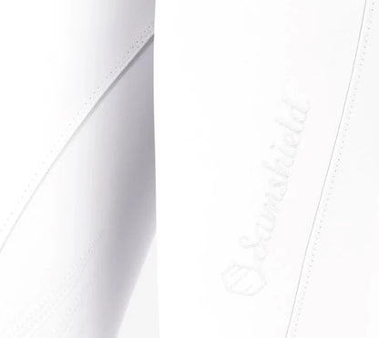 Samshield Ladies Chloe Embroidery Mid Rise Hunter Breech White , Green Bay