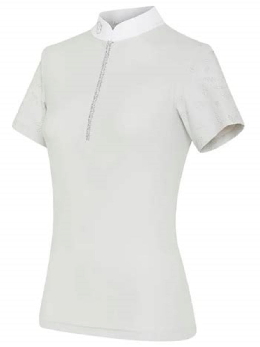 Samshield Ladies Show Shirt Short Sleeve Crystal Aloise Air Mineral Grey Swarovski p25