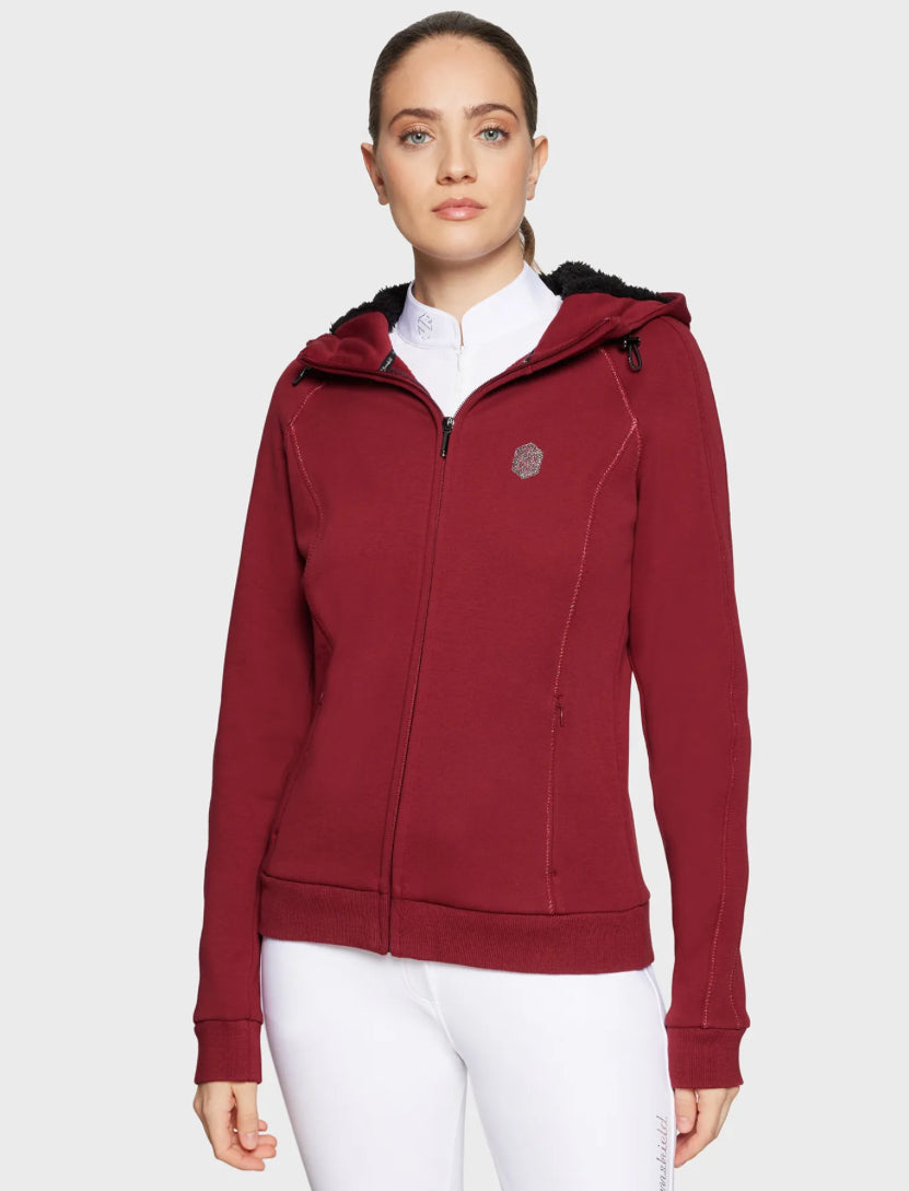 Samshield Ladies Ivy Riding Hoodie  in Raspberry - a25