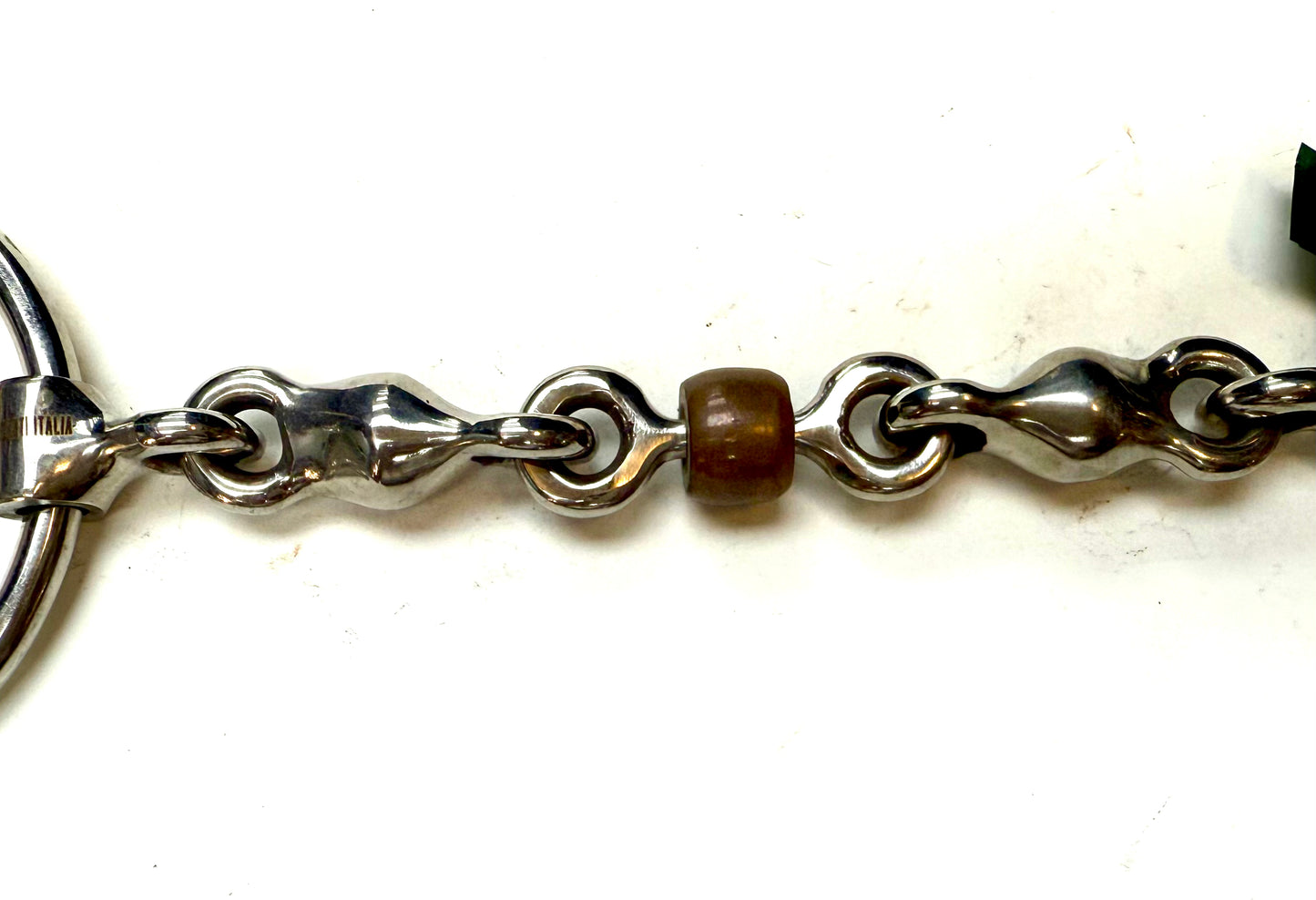 Bit Gag Nelson 1 1/2 Ring Waterford Ball with Copper Roller Avanti Italia Blue Iron
