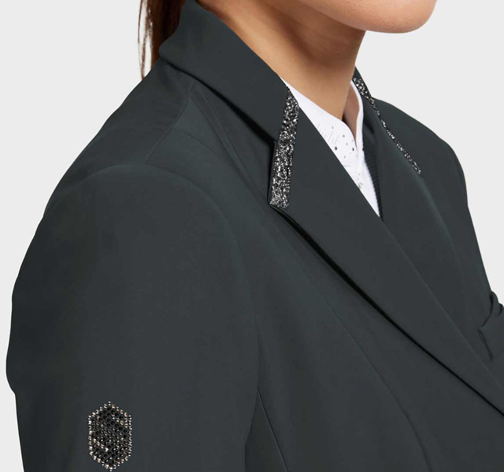Samshield Ladies Shadbelly Premium Black Night Shade Swarovski Crystal  - Perfect Dressage p25
