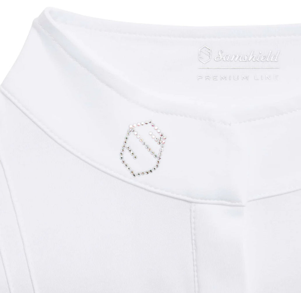 Samshield Ladies Show Shirt Hunter Friendly White Front - Long Sleeve - Georgoria Sophia Gregoria Sixtine - Black, White, Burgandy, Pistaccio , Agave, Kaki