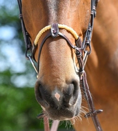 Bridle Week Rope Nose with Flash Noseband Piece for Attachment to Horse Bridle Italian Leather Jumpin