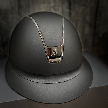 Helmet Miss V2 Matt - Matt - Black Chrome Rails & Blazon - Samshield Stock 2.0 - MSBC or MS2BC