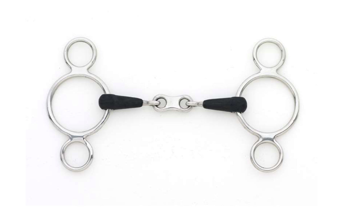 Bit Gag Nelson 2 Ring Gag French Link Rubber