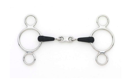 Bit Gag Nelson 2 Ring Gag French Link Rubber