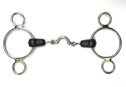 Bit Gag Nelson 2 Ring Medium Segundo Rubber Avanti Italia