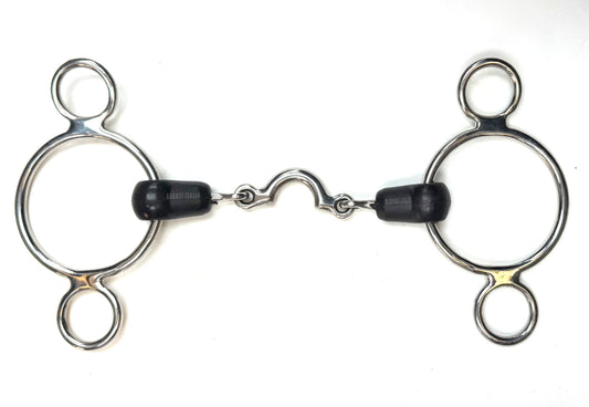 Bit Gag Nelson 2 Ring Medium Segundo Rubber Avanti Italia