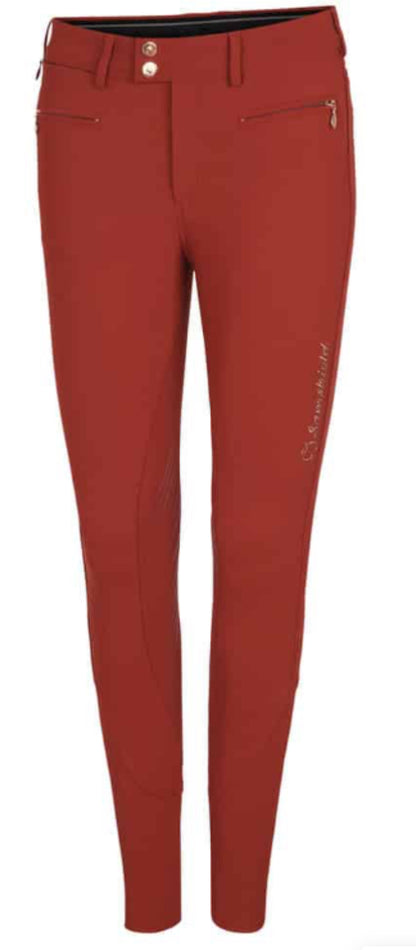 Samshield Ladies Adele Mid Rise Persian Red  Breech with Swarovski Crystal Detail