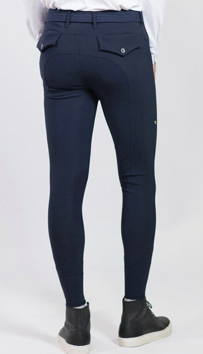 For Horses Men’s Sansone Ultra Move Riding Breeches Light Tan & White
