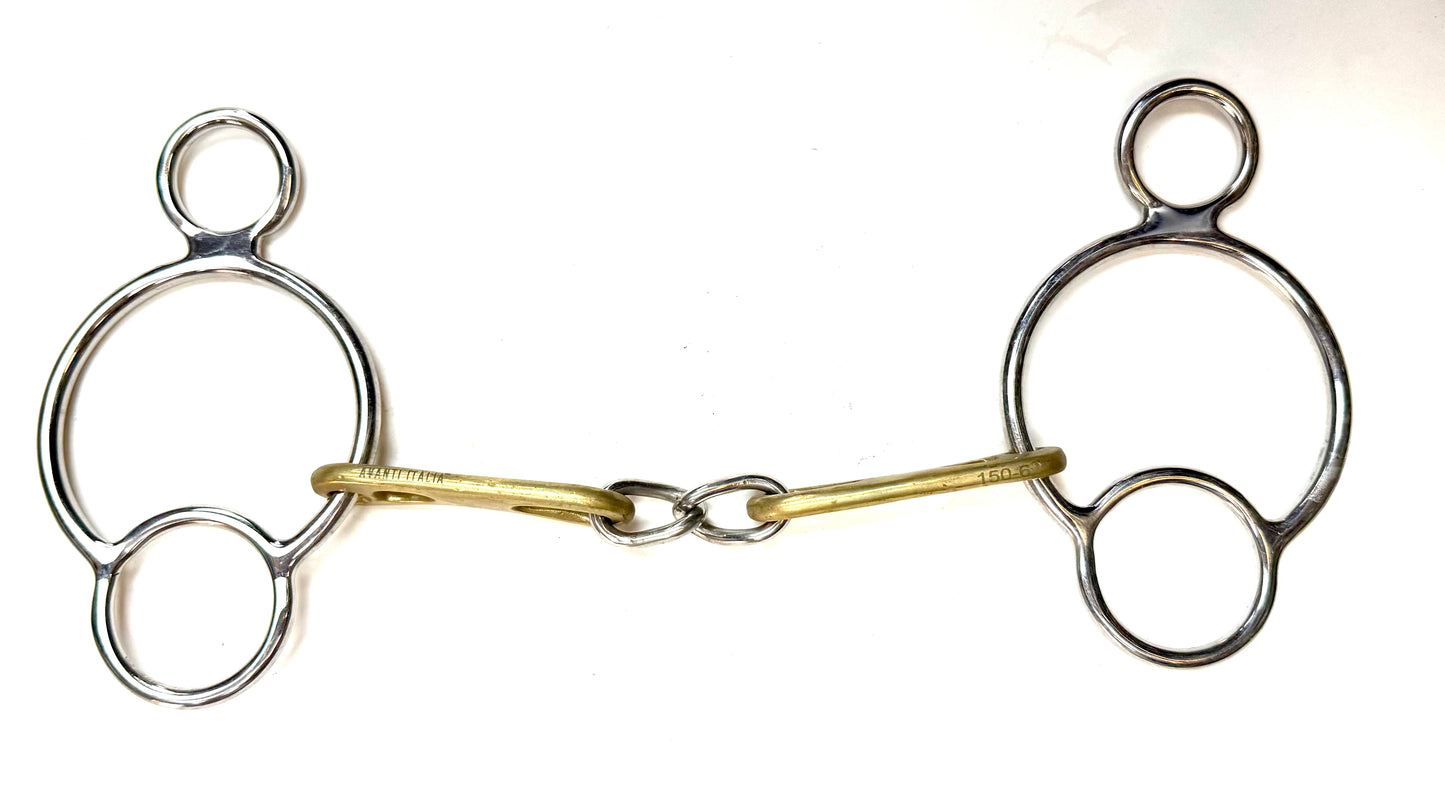 Bit Gag Nelson 1 1/2 Ring Custom Chain Snaffle Avanti Italia