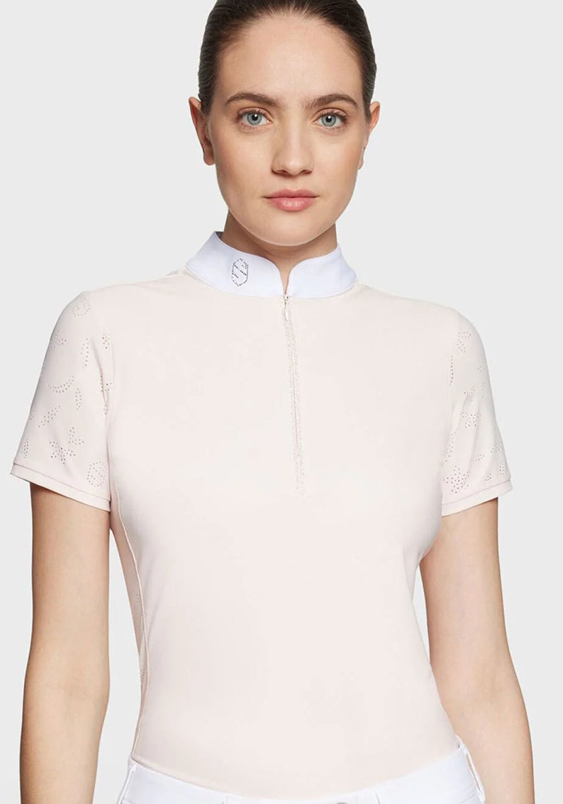 Samshield Ladies Show Shirt Short Sleeve Crystal Aloise Air Rosewater Pink Swarovski p25