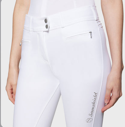Samshield Ladies Clara Metal Dot HIGH Rise Breech White