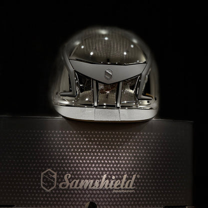 Helmet XJ V2 Limited Glossy Carbon Fiber Blackout Matt Darkline Glossy - Samhield Stock Helmet  2.0