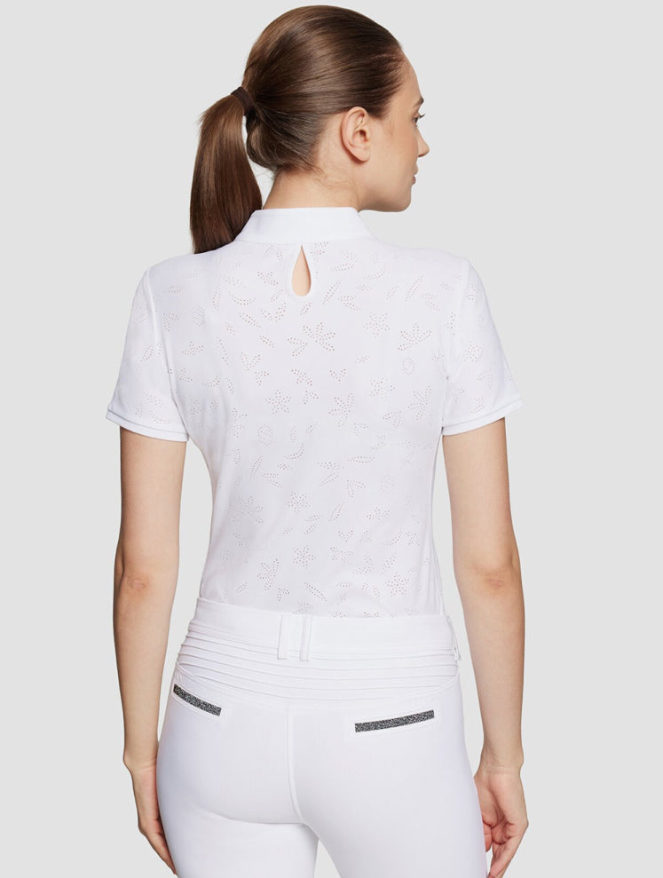 Samshield Ladies Show Shirt Short Sleeve Aloise Air White Swarovski Crystal p25