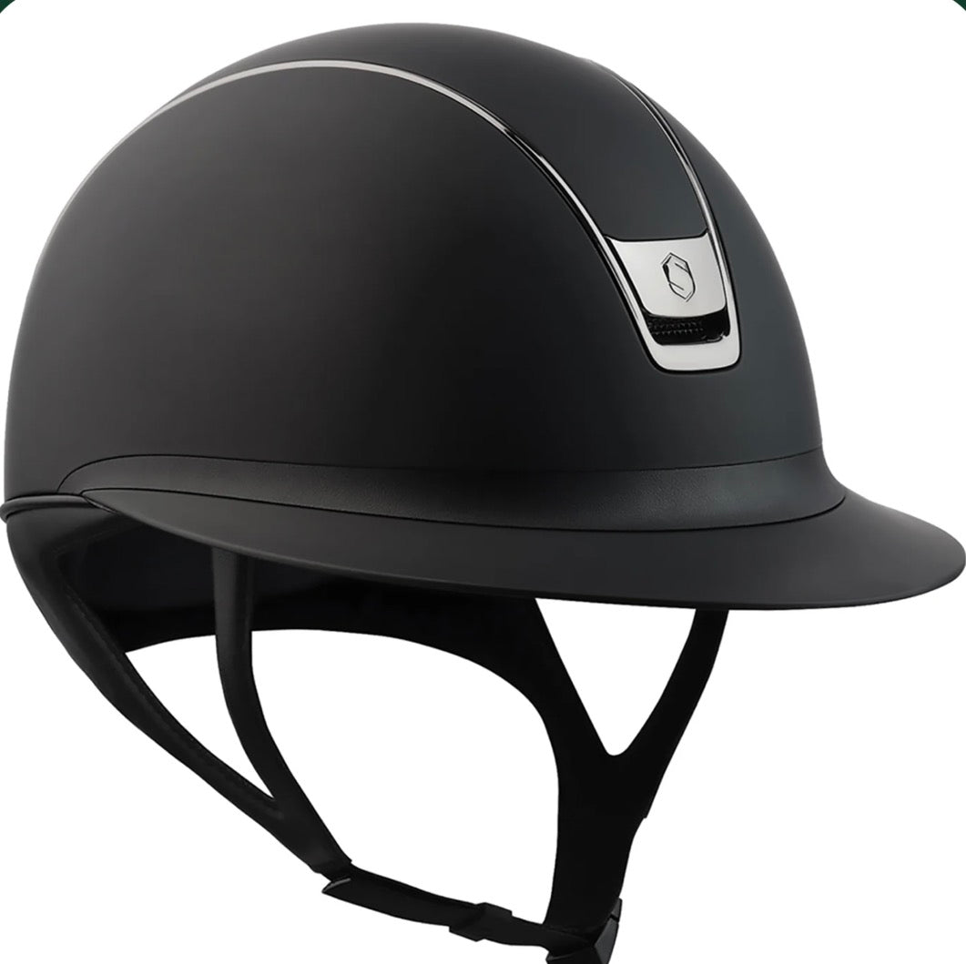 Helmet S Miss V1 Matt - Black Chrome Rails & Black Blazon - Samshield 1.0 - MS1BC
