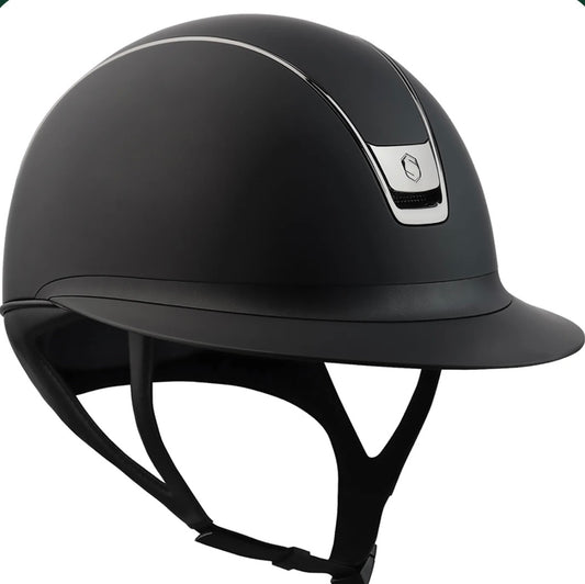Helmet S Miss V1 Matt - Black Chrome Rails & Black Blazon - Samshield 1.0 - MS1BC