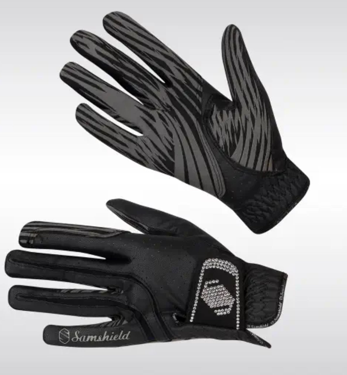 Samshield Riding Show V Skin Swarovski Jumper Riding Glove Black