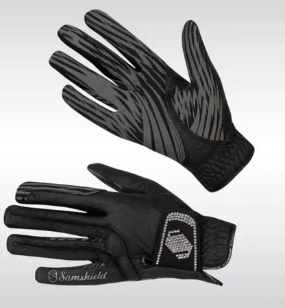 Samshield Riding Show V Skin Swarovski Jumper Riding Glove Black