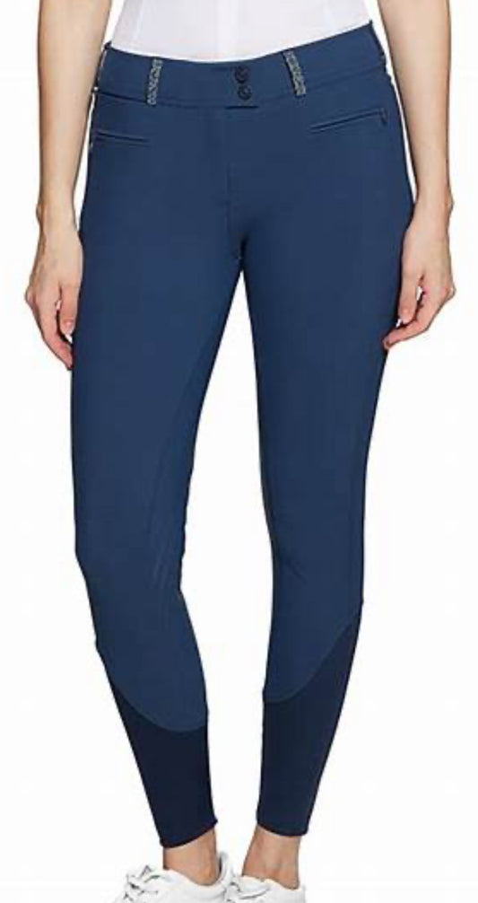 Samshield Ladies Adele Mid Rise Celestial Blue Breech with Swarovski Crystal Detail