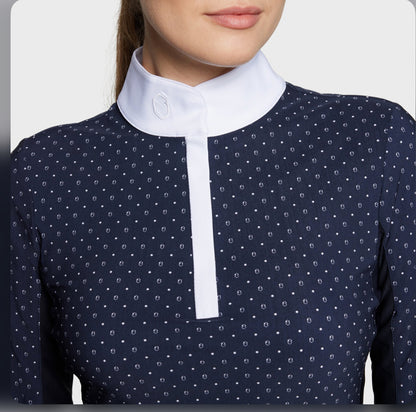 Samshield Ladies Show Shirt Long Sleeve June Samshield Logo Navy
