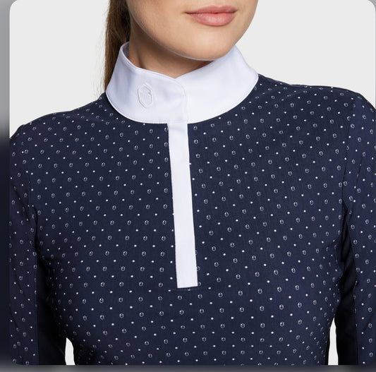 Samshield Ladies Show Shirt Long Sleeve June Samshield Logo Navy