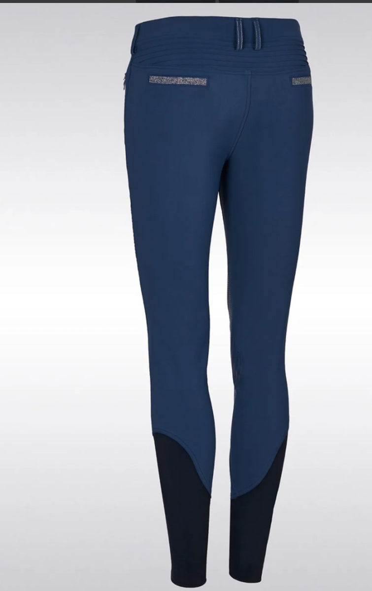 Samshield Ladies Adele Mid Rise Celestial Blue Breech with Swarovski Crystal Detail