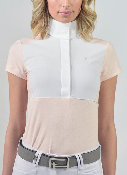 For Horses Emie Short Sleeve Show Shirt Tangerine