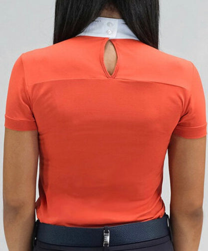For Horses Iris Lux Tangerine Gold Short Sleeve Show Shirt