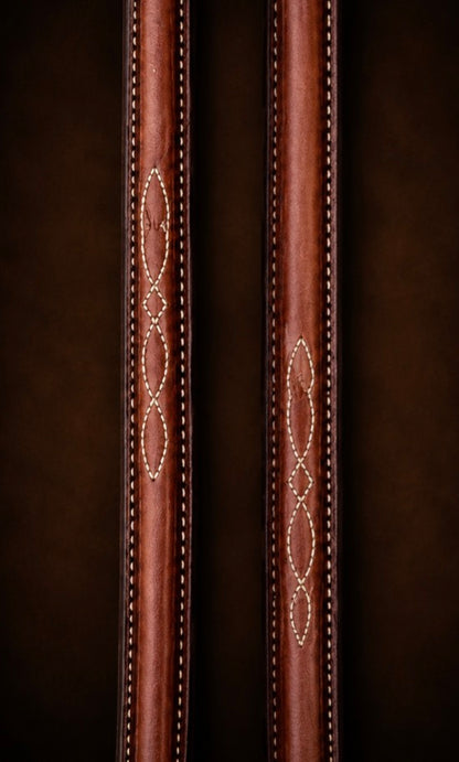 Edgewood Rein Laced Fancy Reinforced Stitched 5/8” Hunters