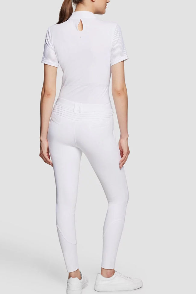Samshield Ladies Adele Mid Rise White Breech with Swarovski Crystal Detail Knee Grip Replenishment SP013